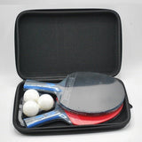 Pro Table Tennis Ping Pong Bat (Racket) X 2pcs With 3 White Balls - Afrofit GymStore