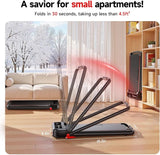 RHYTHM FUN Walking Pad with Incline, Handle Bar, APP, Portable Folding Walking Pad 8km/h Speed - Afrofit GymStore