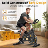 RIKSION Magnetic Resistance Stationary Bike for Home Whisper Quiet, Indoor Cycling Bike with Heavy Sturdy Frame, Adjustable Tension - Afrofit GymStore