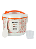 Krypton Electric Rice Cooker with Steamer, Non-Stick Surface, White & Pink