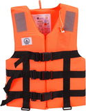 Orange Life save Vest Free Size Swimming Jacket Max Weight 100kg Max Chest 110cm