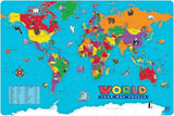 Educational Insights World Eva Interlocking Foam Map Puzzle | 56pcs World Map