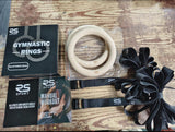 RS SPORT WOODEN GYMNASTIC CALISTHENICS RINGS KFit