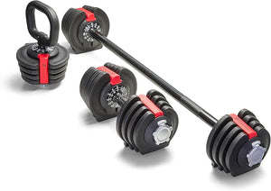 24KG ELEMENT SET Sectorized Adjustable Smart Barbell Dumbbell Kettlebell set