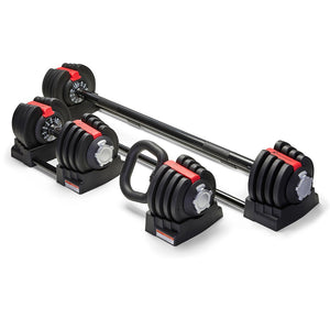 24KG ELEMENT SET Sectorized Adjustable Smart Barbell Dumbbell Kettlebell set