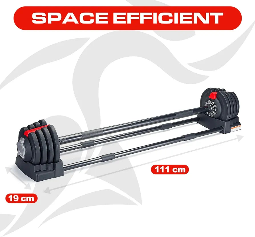 24KG ELEMENT SET Sectorized Adjustable Smart Barbell Dumbbell Kettlebell set