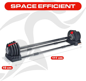 24KG ELEMENT SET Sectorized Adjustable Smart Barbell Dumbbell Kettlebell set