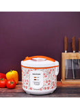 Krypton Electric Rice Cooker with Steamer, Non-Stick Surface, White & Pink