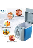 Portable Car Cooler and Warmer - 7.5L Electric Mini Fridge for Travel and Camping