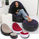 Inflatable Deluxe Lounge Seat and Stool (2pcs Sets)+ Manual pump