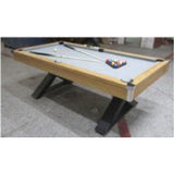 Pooltable 7 Ft, With Full Accessories Grey Velvet Play Surface on MDF, X Legs