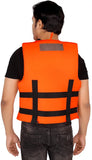 Orange Life save Vest Free Size Swimming Jacket Max Weight 100kg Max Chest 110cm
