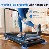 MERACH T19 Walking Pad Treadmill with Auto 6% Incline, 12km/h, 3HP, Easy Store, LED Screen, Smart APP