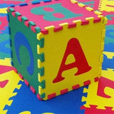Kids New Mini Puzzle Foam Mat Interlocking Learning Alphabet Mat for Kids | 26 Pcs 30x60cm  Multi Color