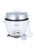 Krypton Rice Cooker with Steamer, Non-Stick Inner Pot, 1.8L, 700W, White/Grey/Black - 2 Years Warranty