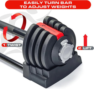24KG ELEMENT SET Sectorized Adjustable Smart Barbell Dumbbell Kettlebell set