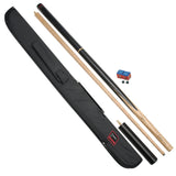 Classic 2 Piece Snooker Cue Set Accessory Packs Zip Sport