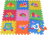 Traffic Rubber EVA Foam Puzzle Play Mat Floor 10 Interlocking playmat Tiles | 31x31x1 cm