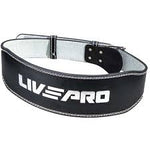 LIVEPRO GYM WEIGHT LIFTING GENUINE LEATHER POWER BELT