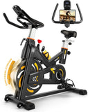 RIKSION Magnetic Resistance Stationary Bike for Home Whisper Quiet, Indoor Cycling Bike with Heavy Sturdy Frame, Adjustable Tension