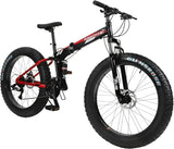BNQMTB Folding Fat Tire, 26" High Carbon Steel Frame Mountain Bike