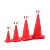 Training Cones, Unbreakable, High Tear-Resistance PE, Red
