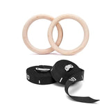 RS SPORT WOODEN GYMNASTIC CALISTHENICS RINGS KFit - Afrofit GymStore