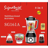 Signature SG161A 4-in-1 Multifunctional Blender – 1000W High-Power Motor – Heavy Duty - Afrofit GymStore