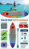 Solid Sup Board With Paddle Kayak | 3m 10ft Plastic LLDPE Sit on Top Sup Paddle Board - Afrofit GymStore