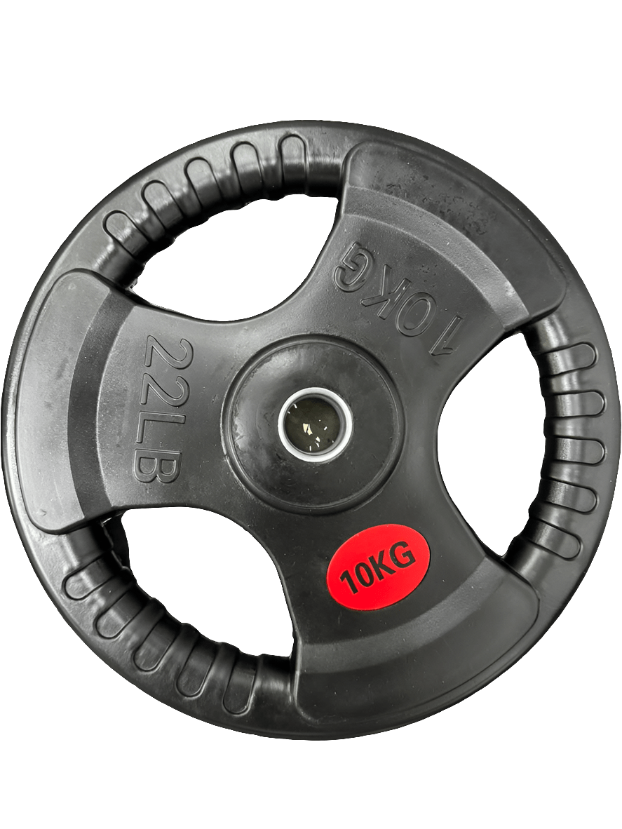 STANDARD RUBBER COATED TRIP GRIP BARBEL PLATE PAIR - Afrofit GymStore