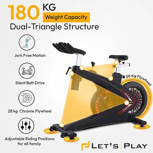 Tactical - 8028 Commercial Magnetic Spin Bike - Afrofit GymStore