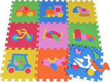 Traffic Rubber EVA Foam Puzzle Play Mat Floor 10 Interlocking playmat Tiles | 31x31x1 cm - Afrofit GymStore