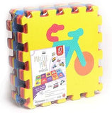 Traffic Rubber EVA Foam Puzzle Play Mat Floor 10 Interlocking playmat Tiles | 31x31x1 cm - Afrofit GymStore
