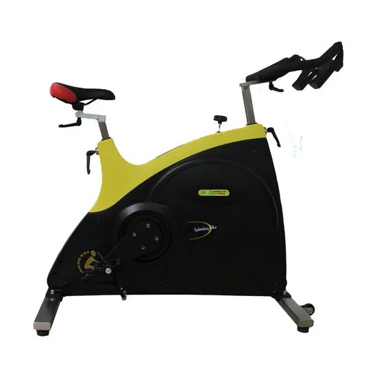 Transformer Heavy Commercial Lesmill Spinning Bike, Yelow/Black, Belt Driven - Afrofit GymStore