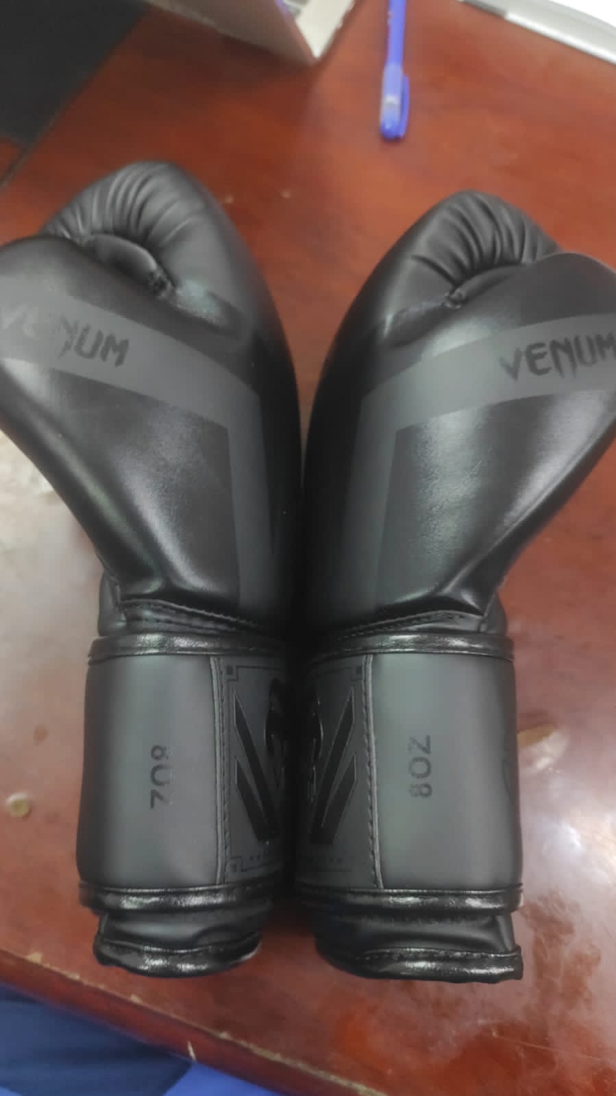 Venum Kids Boys Boxing Sparring Gloves Pair 8oz Black - Afrofit GymStore