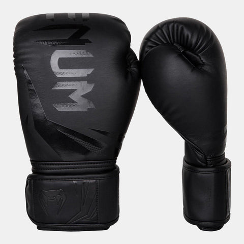 Venum Kids Boys Boxing Sparring Gloves Pair 8oz Black - Afrofit GymStore