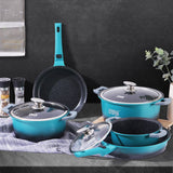 Winning Star Premium 10-Piece| Aluminum Alloy Soup Pots & Frying Pans Non-Stick Cookware Set - Afrofit GymStore
