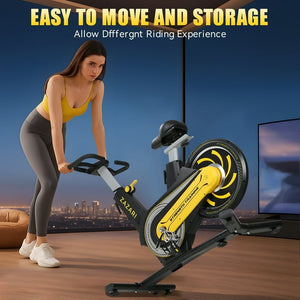 ZAZARI Indoor Cycling Bike with 7 - Level Resistance and Silent Belt Drive - Afrofit GymStore