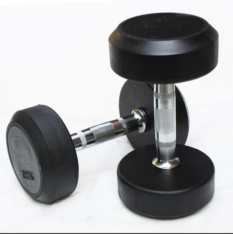 10KG  FIXED RUBBER COATED DUMBBELL PAIR