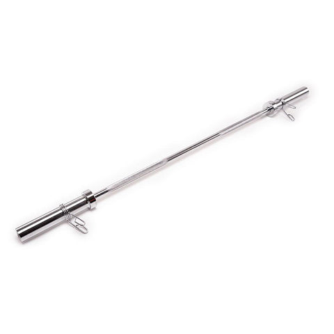 OLYMPIC WEIGHTLIFTING 1.8M BARBELL BAR WITH CLIPS WEIGHTBAR