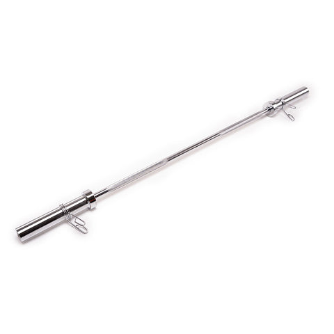 OLYMPIC WEIGHTLIFTING 1.5M BARBELL BAR WITH CLIPS WEIGHTBAR