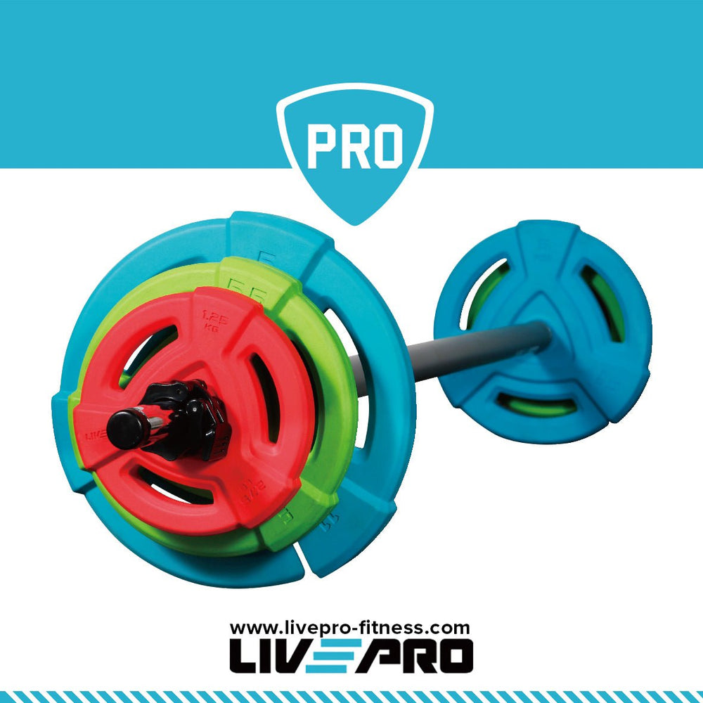 20KG STUDIO RUBBER COATED WEIGHT BARBELL SET - Afrofit GymStore