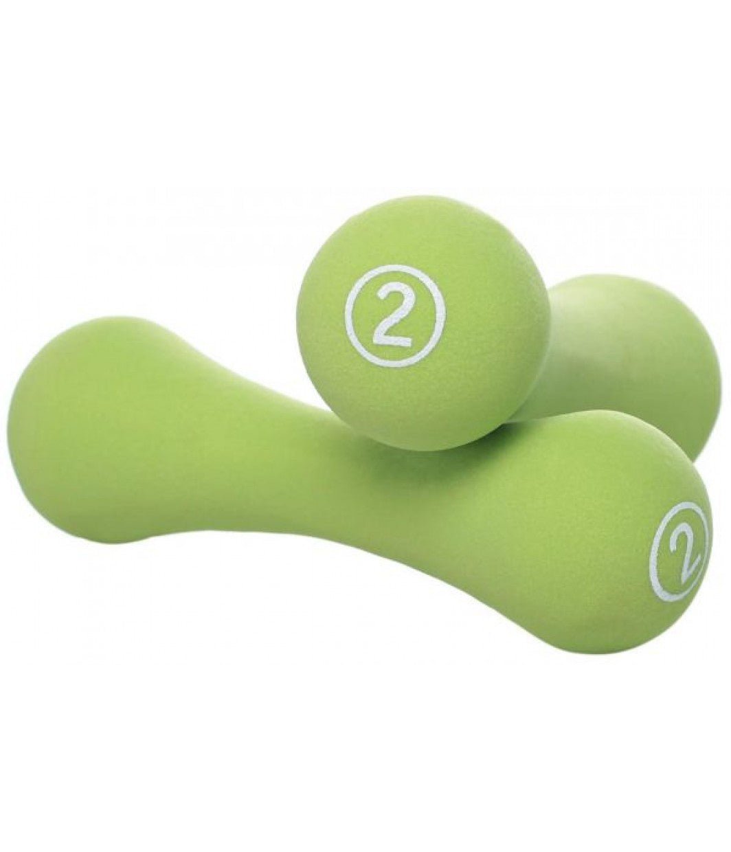 2KG AEROBICS NEOPRENE COATED BONE DUMBBELL SET (PAIR) - Afrofit GymStore