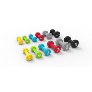 2KG STUDIO VINYL DUMBBELL COLOURED SET PAIR LIVEPRO - Afrofit GymStore