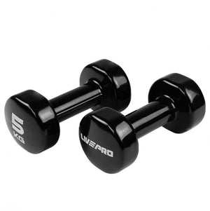 5KG STUDIO VINYL DUMBBELL COLOURED SET PAIR LIVEPRO - Afrofit GymStore