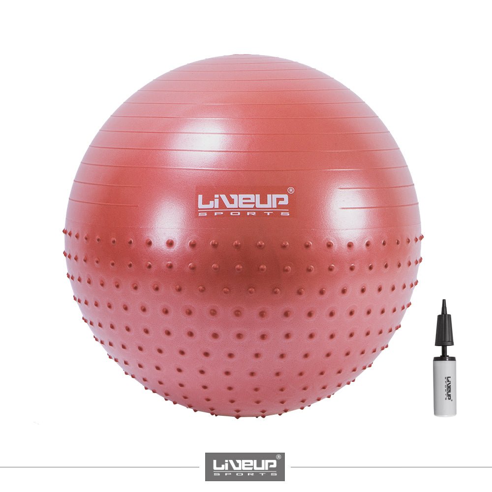 65CM ANTI BURST HALF MASSAGE EXERCISE SWISS BALL WITH SPIKES - Afrofit GymStore