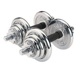 CHROME PLATED 30KG ADJUSTABLE DUMBBELL SET - Afrofit GymStore