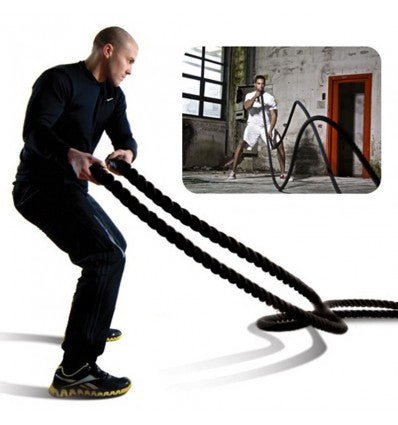 CROSS TRAINING HEAVY DUTY BATTLE ROPE 7.6KG 1.5”x 9M - Afrofit GymStore