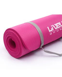 LIVEUP ANTI - SLIP YOGA SPORTS EXERCISE MAT 12MM 180 x 60 PINK - Afrofit GymStore