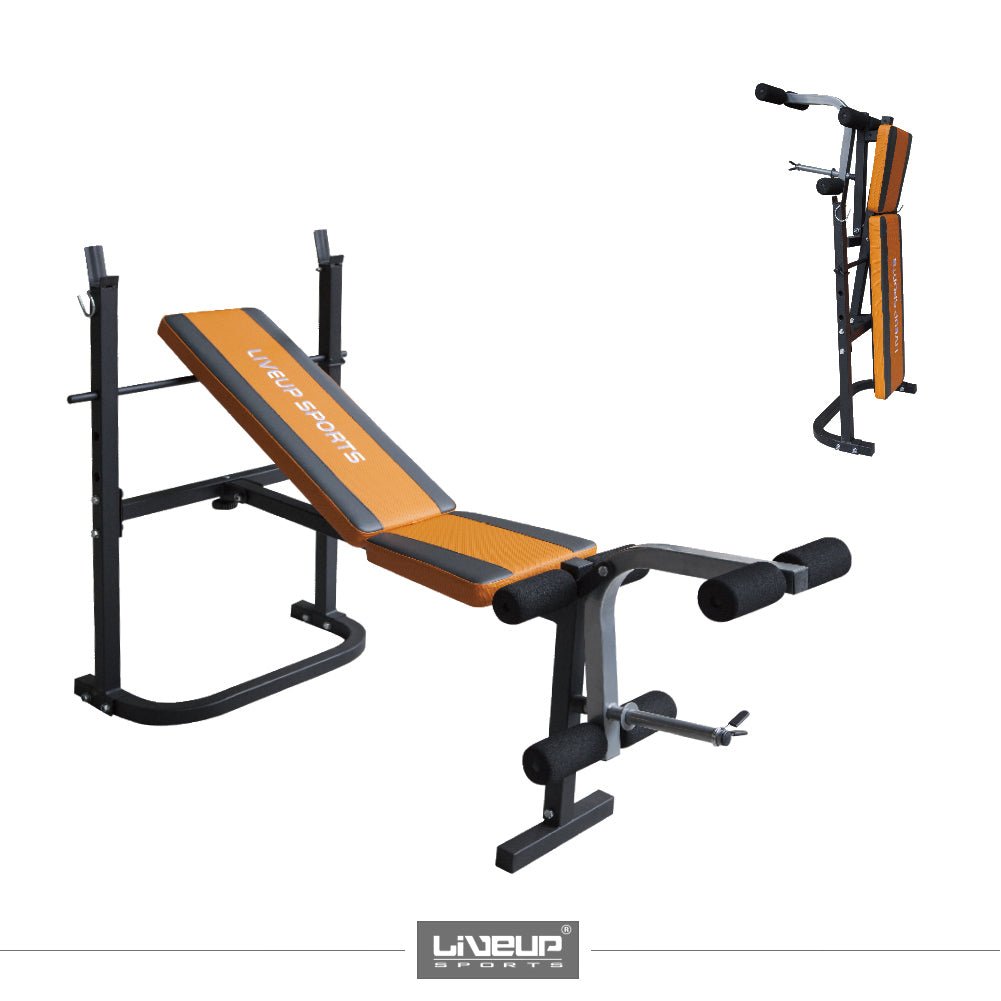 LIVEUP SPORTS ADJUSTABLE MULTI - USE WEIGHT LIFTING EXERCISE BENCH - Afrofit GymStore